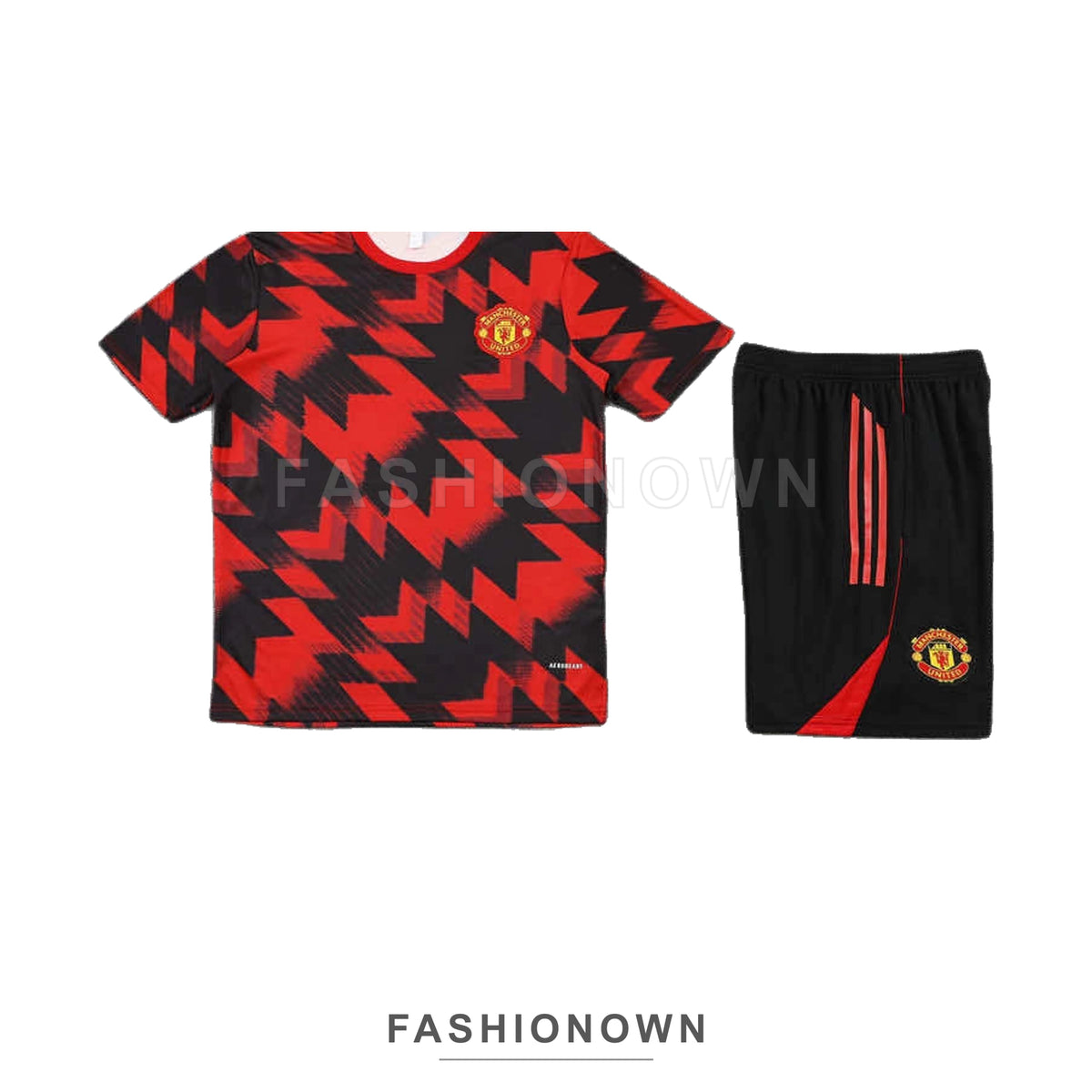 Manchester United 2025/26 Training Set – Red & Black Pattern – view 4