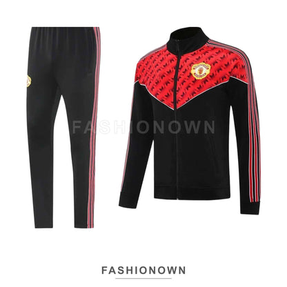 Manchester United 2025/26 Training Tracksuit – Black & Red – view 12