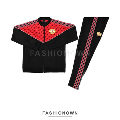 Manchester United 2025/26 Training Tracksuit – Black & Red – view 2