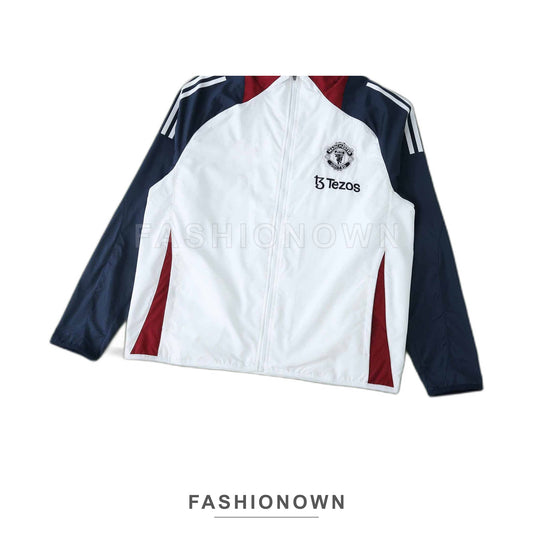 Manchester United 2025/26 Windbreaker – White & Navy