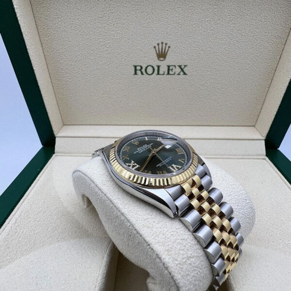 Rolex Datejust Green Dial 36 126233 Green Roman Diamond Dial Jubilee | Yellow Gold Steel Watch