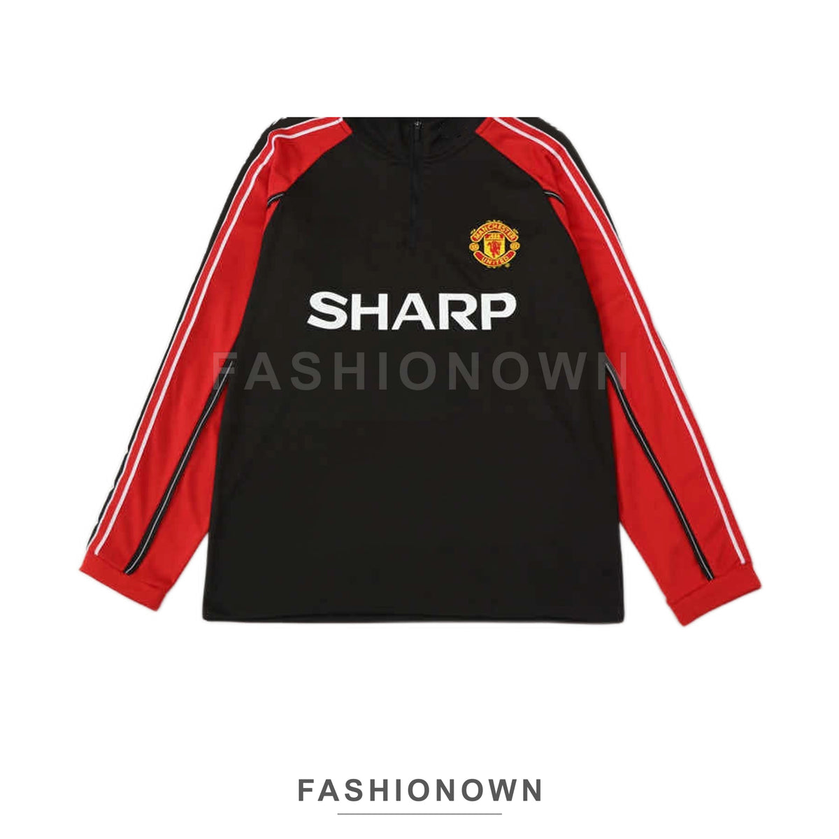 Manchester United 1998/99 Retro Half-Zip Training Top – view 4