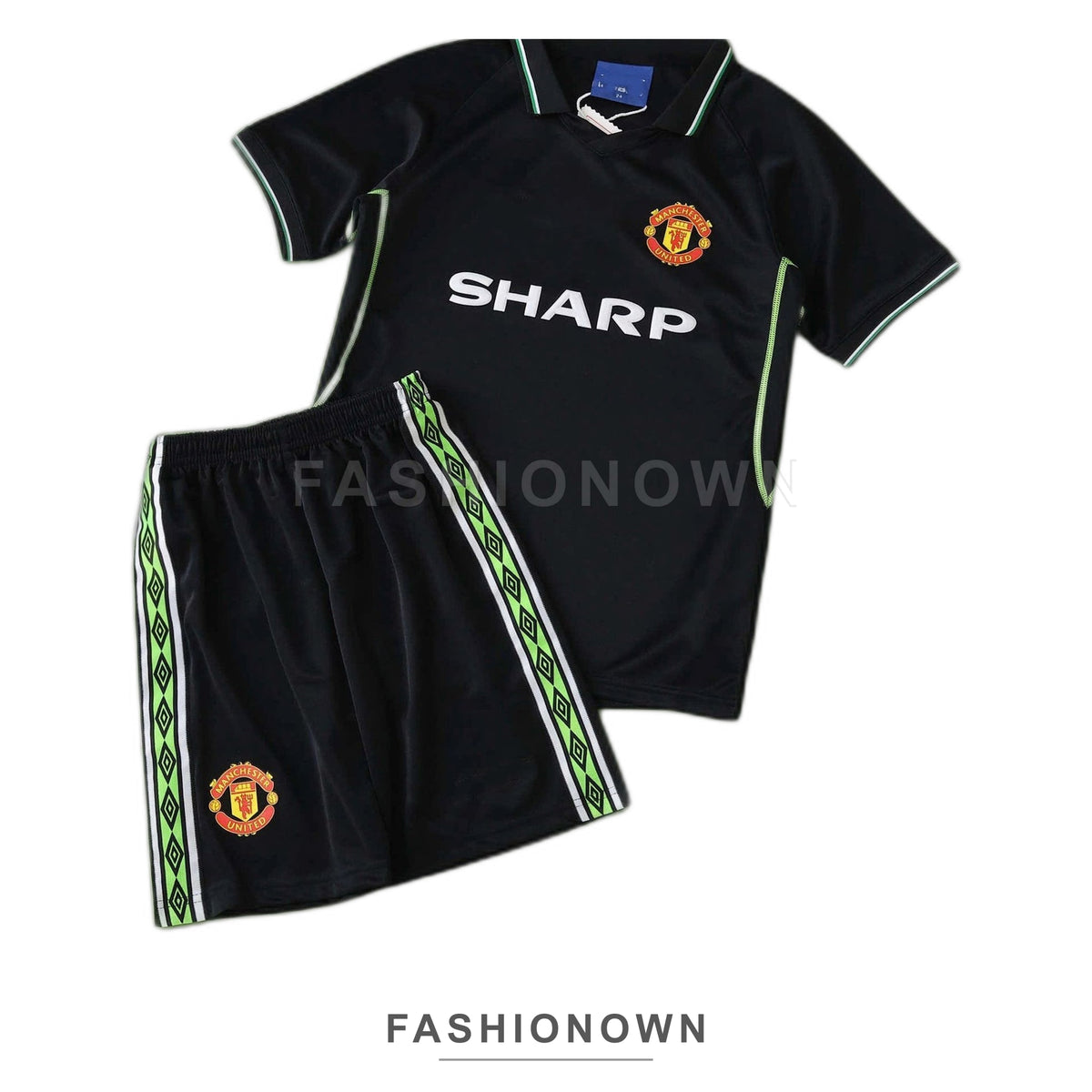 Manchester United 1998/99 Third Retro Kids Kit