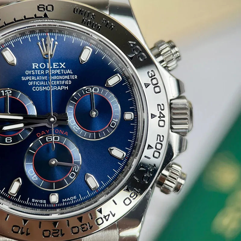 Rolex Daytona 116509 White Gold Blue Dial Chronograph Watch