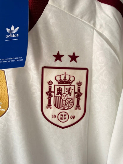Spain Lamine Yamal #19 2026 Away Cream Soccer Jersey Men Size