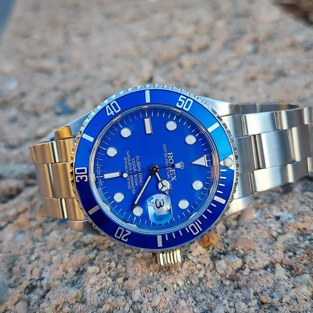 Rolex Submariner 16610 40mm Oystersteel Dive Watch Blue Dial