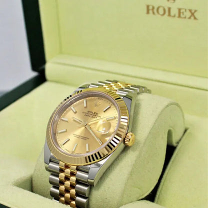 Rolex Datejust 126333 Champagne Dial Two-Tone Fluted Bezel Watch
