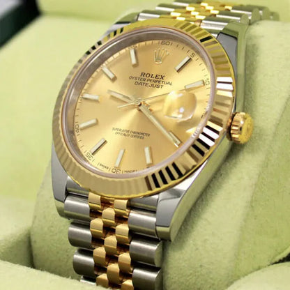 Rolex Datejust 126333 Champagne Dial Two-Tone Fluted Bezel Watch
