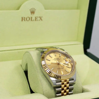 Rolex Datejust 126333 Champagne Dial Two-Tone Fluted Bezel Watch