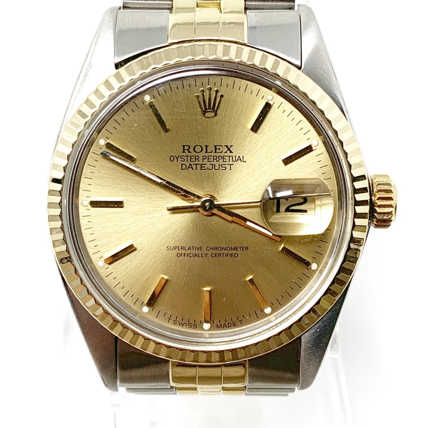 Rolex Datejust 36mm 16013 Champagne Dial Two-Tone Gold Watch