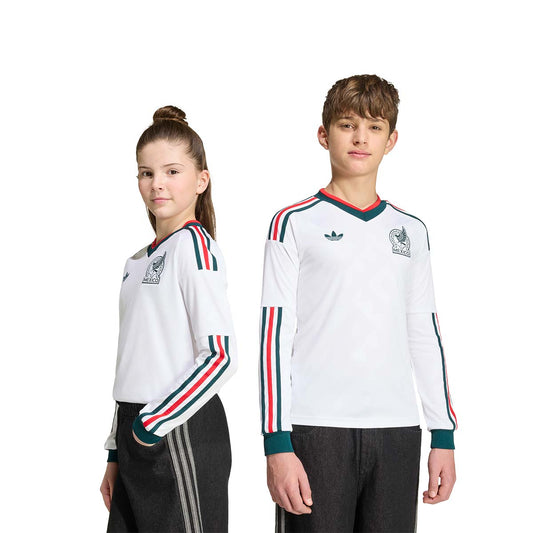adidas Mexico 2026 Away Youth Long Sleeve Jersey