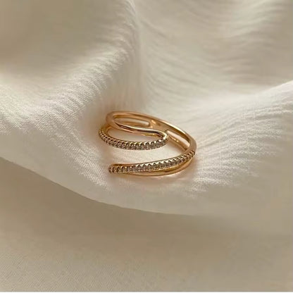18K Gold Plated Sun Ring for Women – Stainless Steel Natural Stone Jewelry - Fashionown