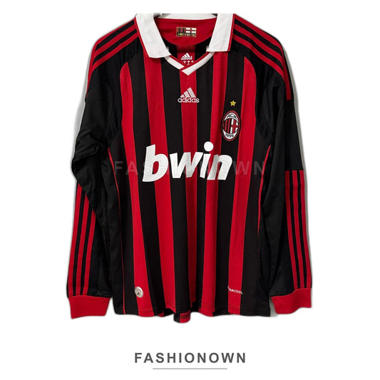 AC Milan 2009/10 Home Long-Sleeve Retro Jersey