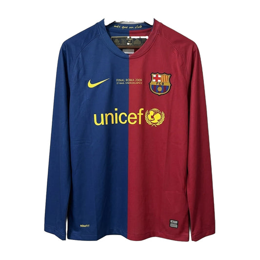 Barcelona 2008/09 Home (UCL Final) Long-Sleeve Retro Jersey
