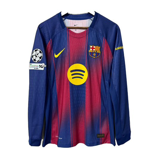 Barcelona 2025/26 Home Long-Sleeve Jersey – Player Edition