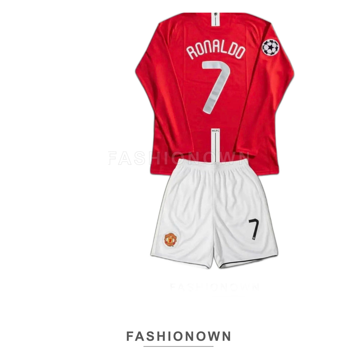 Manchester United 2007/08 Ronaldo #7 Long-Sleeve Retro Kids Kit