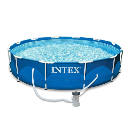 Intex 12'x30" Swimming Pool w/ Pump, Maintenance Kit (2 Pack) & 12' Pool Cover image 0
