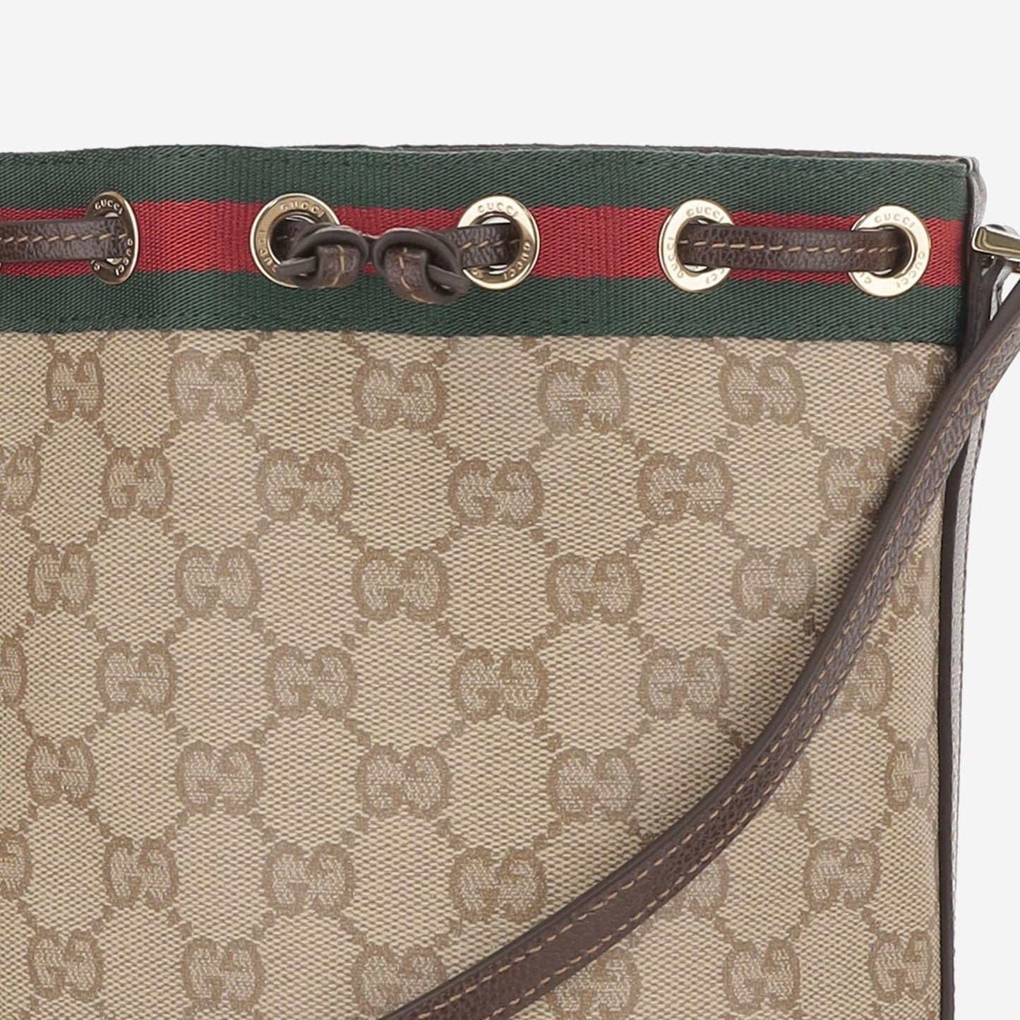 Gucci GG Canvas Bucket Bag — Beige