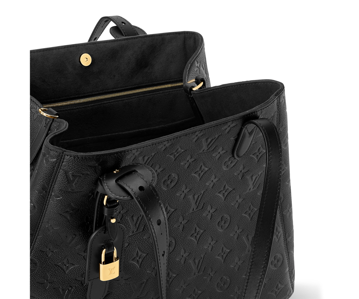 Louis Vuitton All In One MM Black Monogram Empreinte Leather Handbag | Luxury Designer Tote