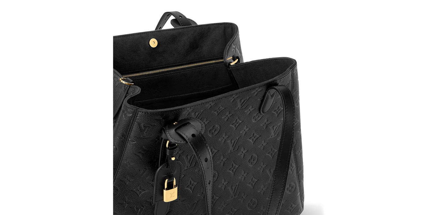 Louis Vuitton All In One MM Black Monogram Empreinte Leather Handbag | Luxury Designer Tote