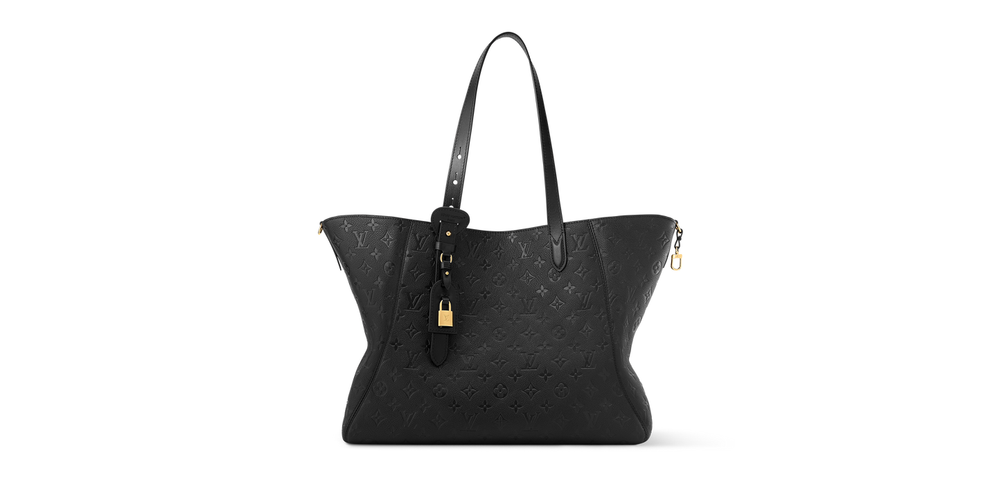 Louis Vuitton All In One MM Black Monogram Empreinte Leather Handbag | Luxury Designer Tote