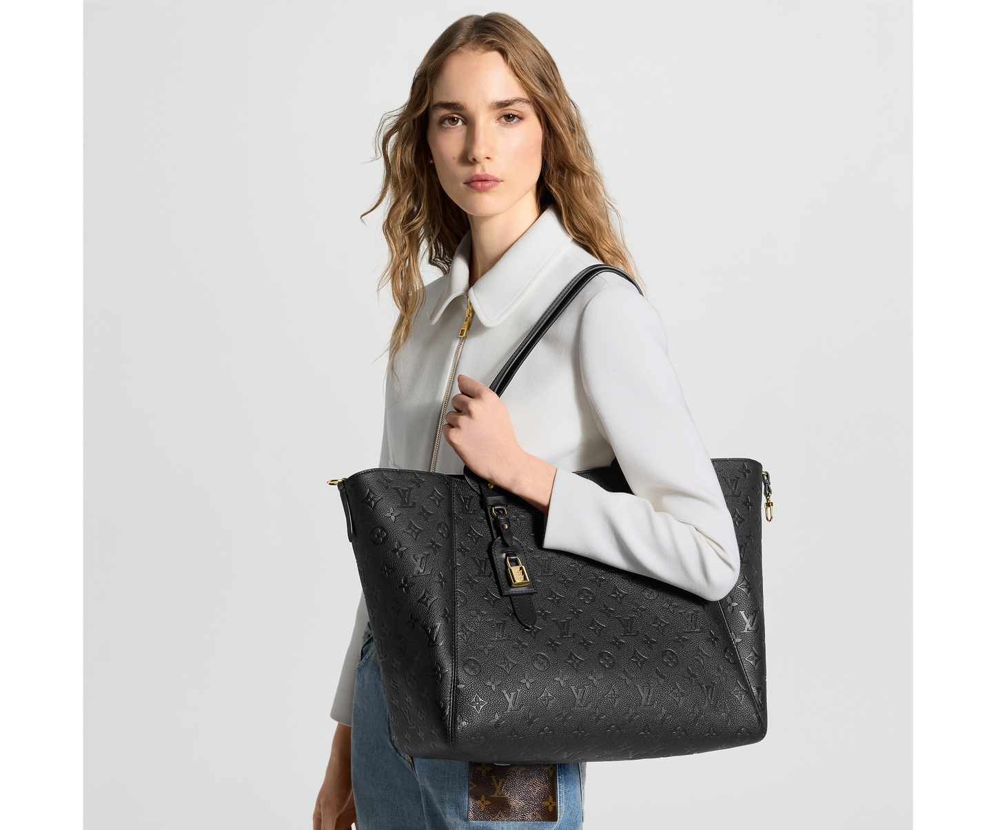 Louis Vuitton All In One MM Black Monogram Empreinte Leather Handbag | Luxury Designer Tote