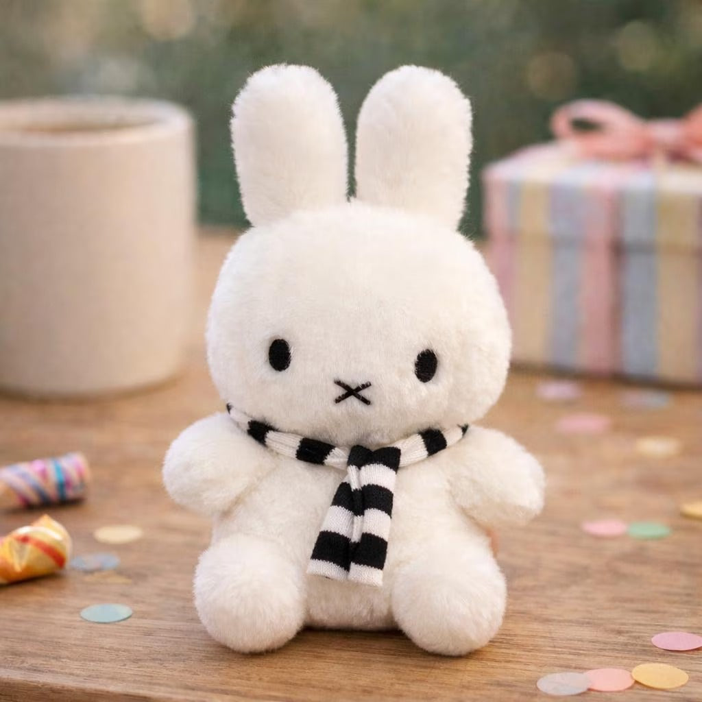 Miffy Bunny Plush Keychain: 10cm Soft Rabbit Bag Charm – Minimalist Scarf Accessory