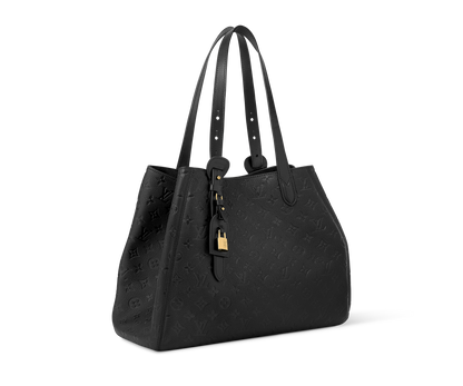 Louis Vuitton All In One MM Black Monogram Empreinte Leather Handbag | Luxury Designer Tote
