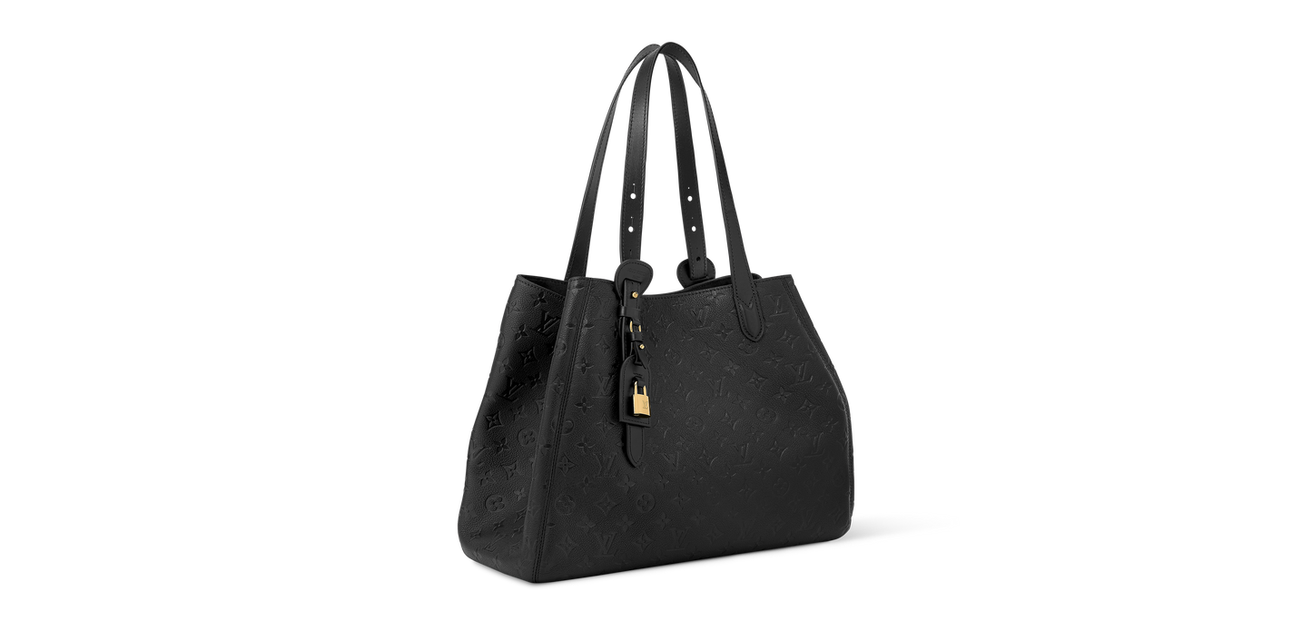 Louis Vuitton All In One MM Black Monogram Empreinte Leather Handbag | Luxury Designer Tote