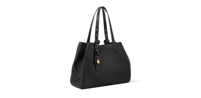Louis Vuitton All In One MM Black Monogram Empreinte Leather Handbag | Luxury Designer Tote