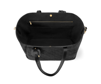 Louis Vuitton All In One MM Black Monogram Empreinte Leather Handbag | Luxury Designer Tote