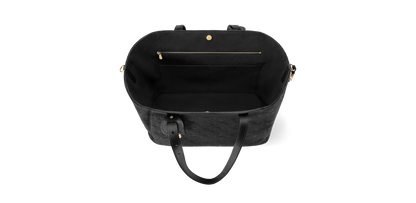 Louis Vuitton All In One MM Black Monogram Empreinte Leather Handbag | Luxury Designer Tote