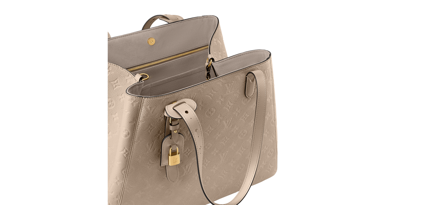 Louis Vuitton All In One MM Black Monogram Empreinte Leather Handbag | Luxury Designer Tote