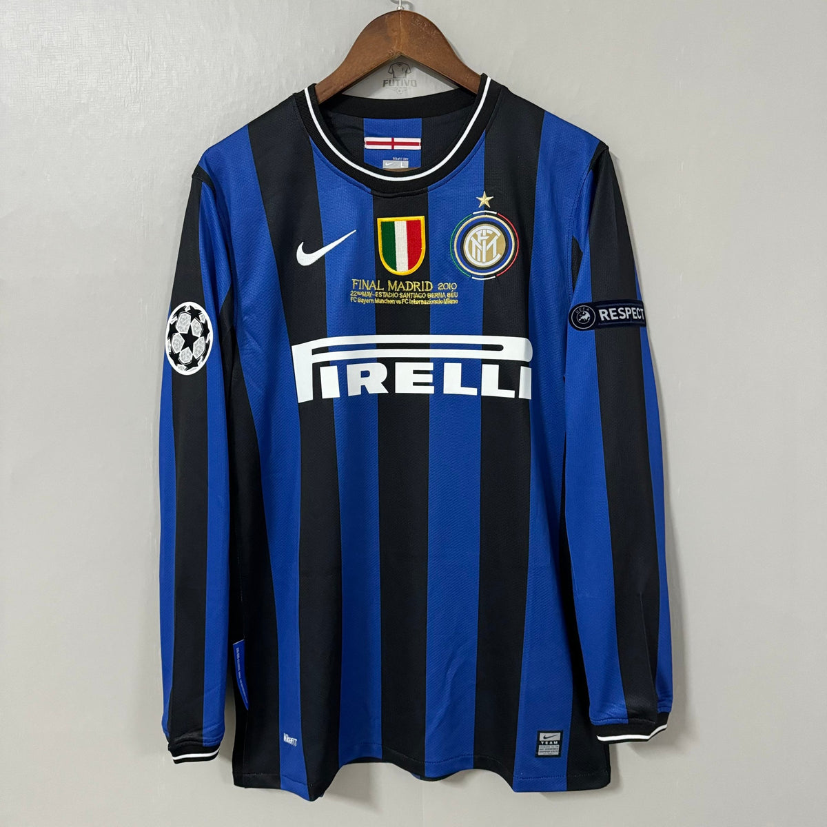 Inter Milan 2009/10 Home (UCL Final) Long-Sleeve Retro Jersey