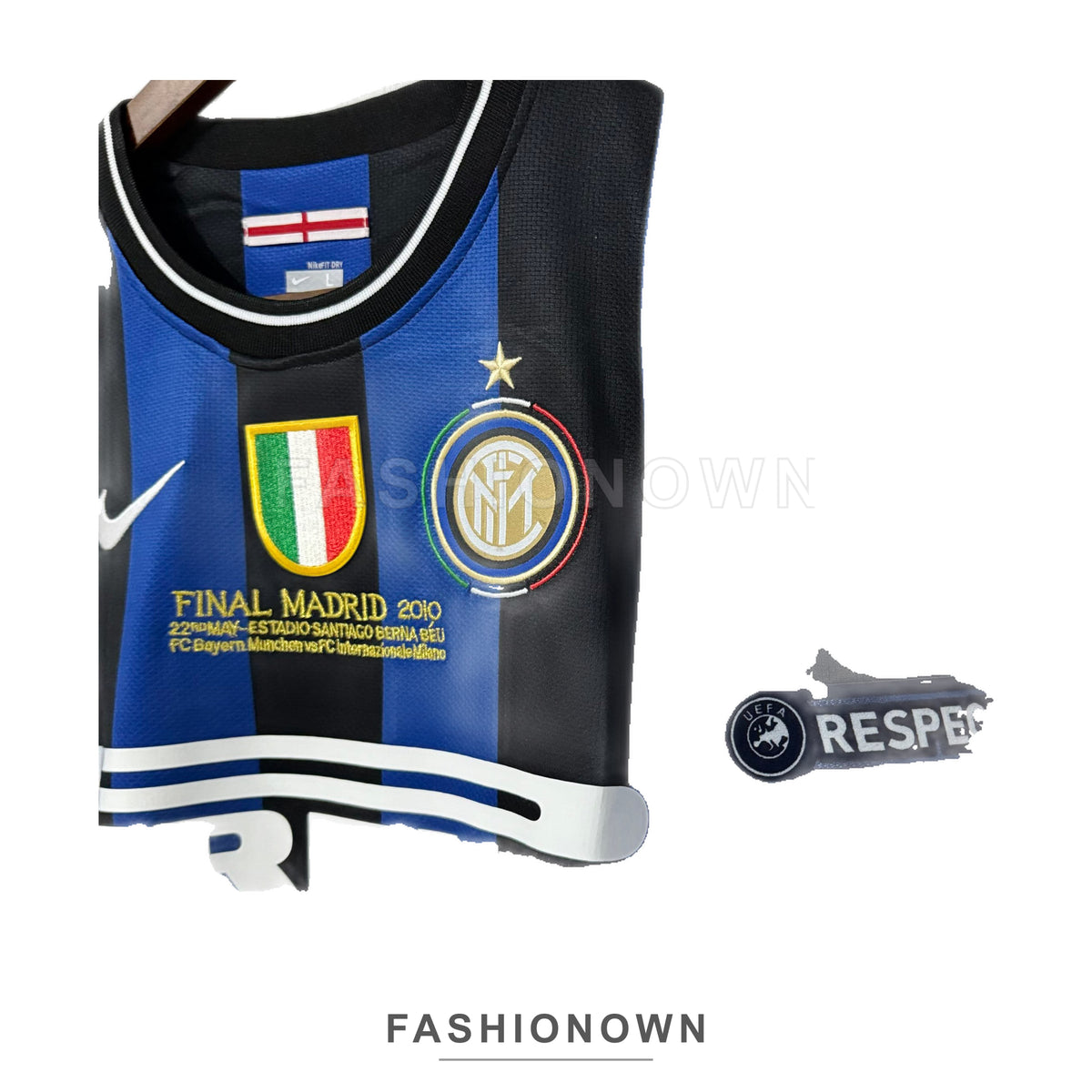 Inter Milan 2009/10 Home (UCL Final) Long-Sleeve Retro Jersey – view 3