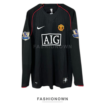 Manchester United 2007/08 Away (EPL) Long-Sleeve Retro Jersey