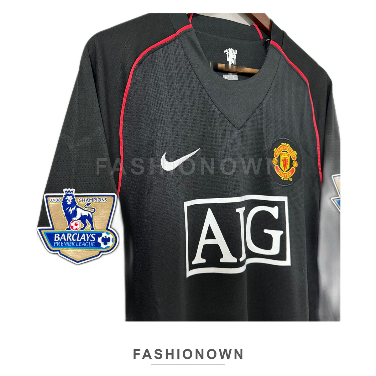 Manchester United 2007/08 Away (EPL) Long-Sleeve Retro Jersey – view 5