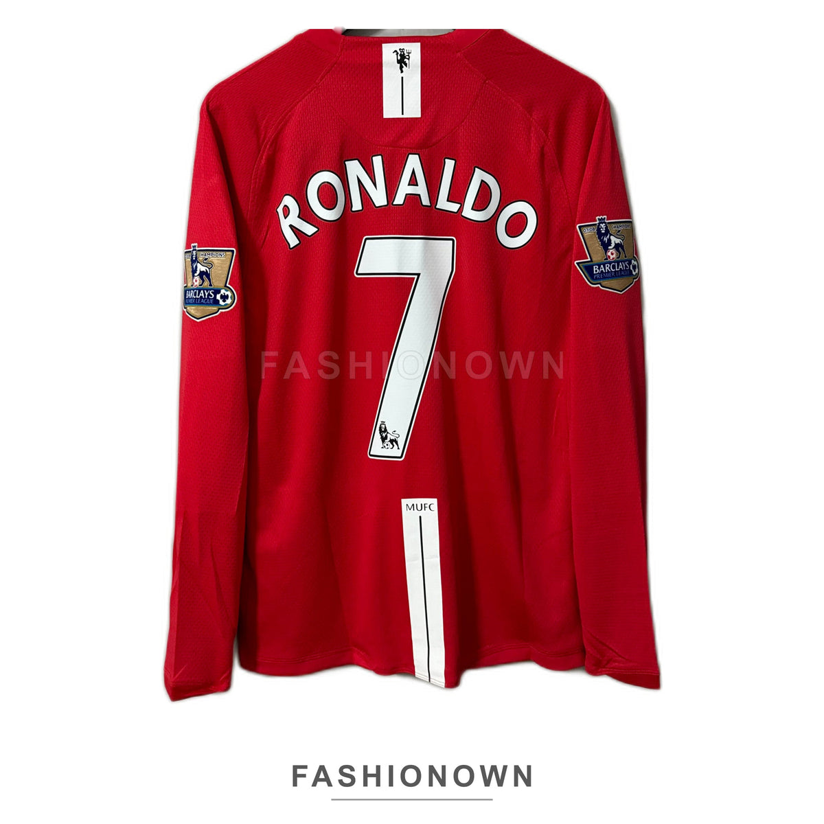 Manchester United 2007/08 Home (League) Long-Sleeve Retro Jersey – view 2