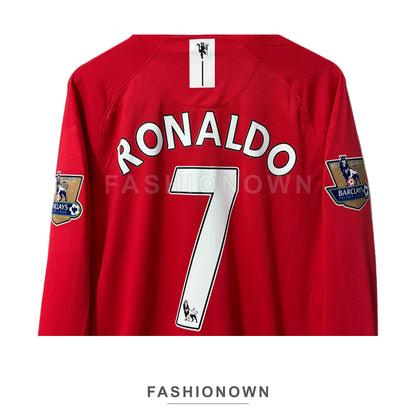 Manchester United 2007/08 Home (League) Long-Sleeve Retro Jersey – view 4