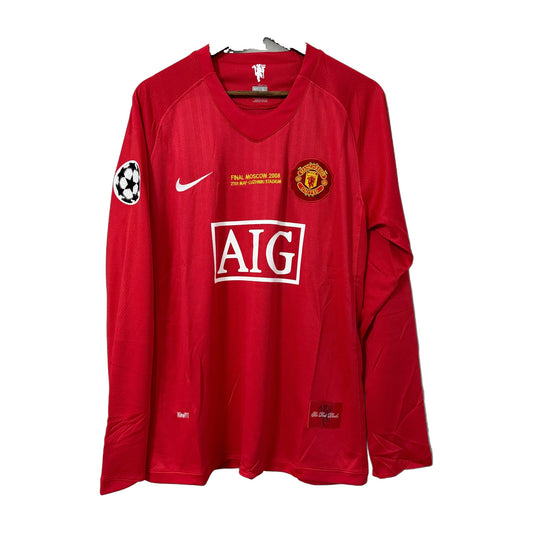Manchester United 2007/08 Home (UCL Final) Long-Sleeve Retro Jersey