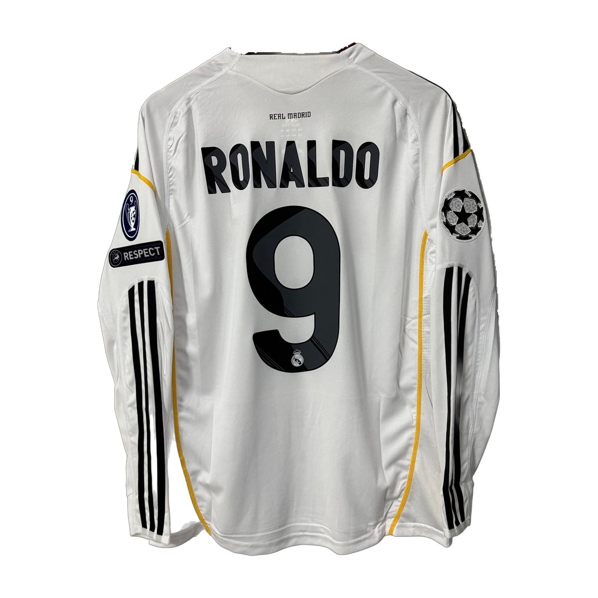 Real Madrid 2009/10 Home Long-Sleeve Retro Jersey – view 2