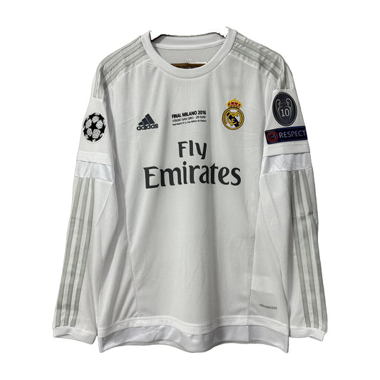 Real Madrid 2015/16 Home (UCL Final) Long-Sleeve Retro Jersey