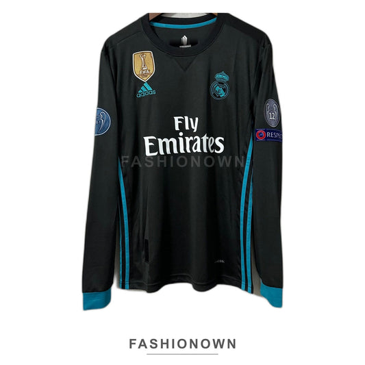 Real Madrid 2017/18 Away Long-Sleeve Retro Jersey