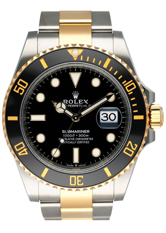 Rolex Submariner 126613LN Black Dial Two-Tone Gold Watch Box Included