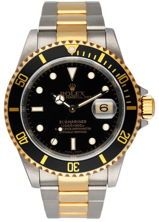 Rolex Submariner Date 16613 Black Dial Men's Luxury Watch
