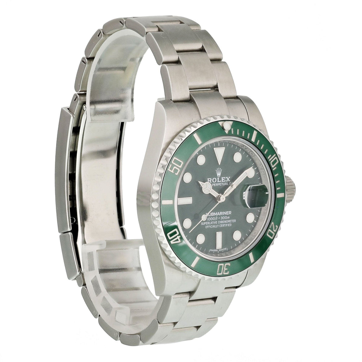 Rolex Submariner Hulk 116610LV Men's Watch | Green Dial Luxury Dive Watch