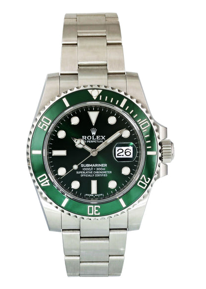 Rolex Submariner Hulk 116610LV Men's Watch | Green Dial Luxury Dive Watch