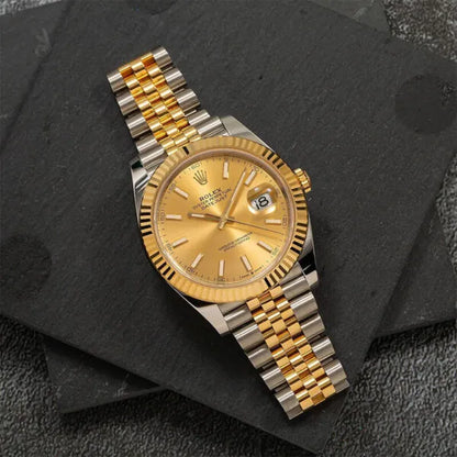 Rolex Datejust 126333 Champagne Dial Two-Tone Fluted Bezel Watch