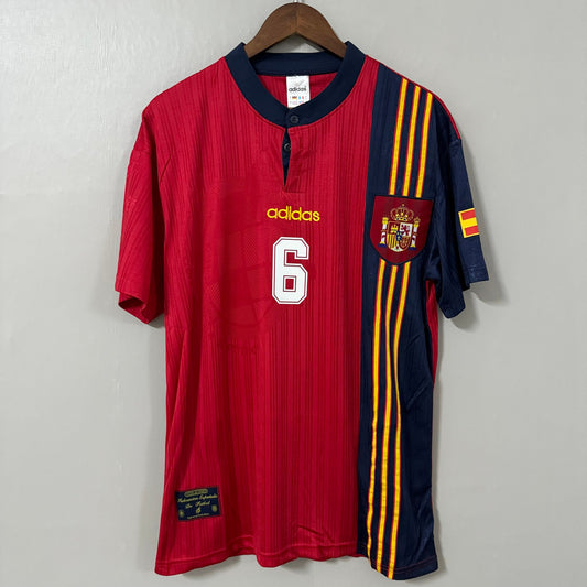 Spain 1996 Home Retro Jersey