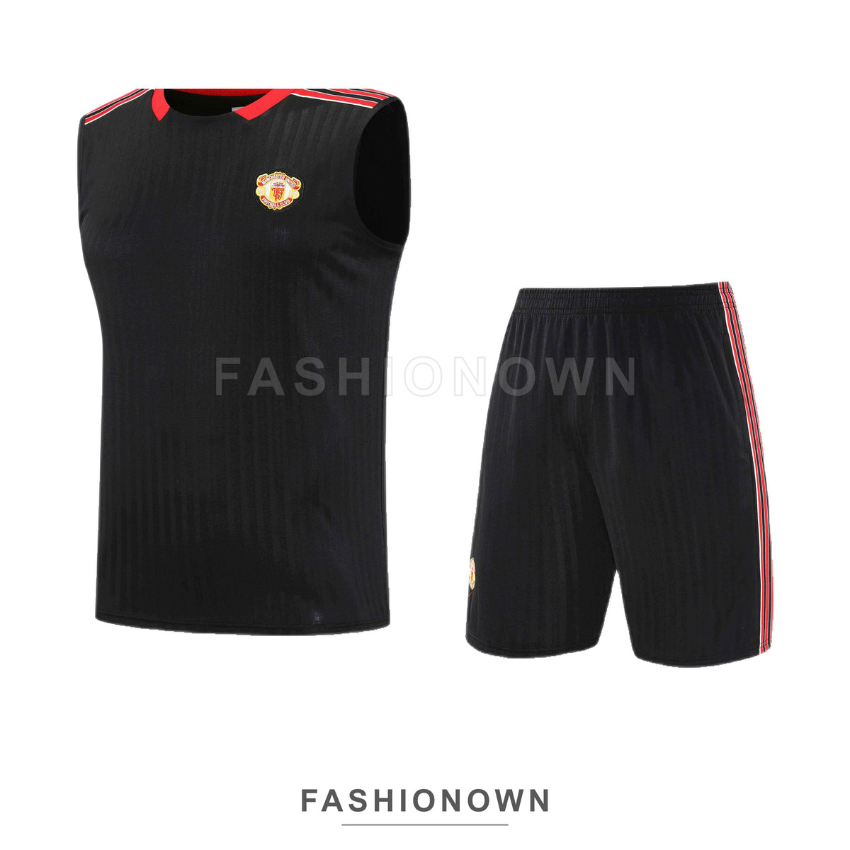 Manchester United 2025/26 Sleeveless Training Set – Black – view 3